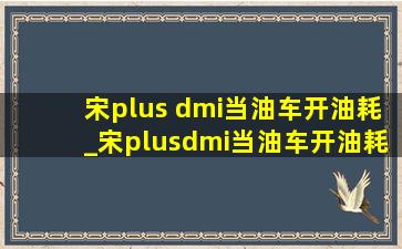 宋plus dmi当油车开油耗_宋plusdmi当油车开油耗多少